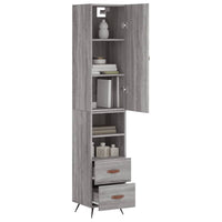 Thumbnail for Highboard Grau Sonoma 34,5x34x180 cm Holzwerkstoff
