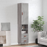 Thumbnail for Highboard Grau Sonoma 34,5x34x180 cm Holzwerkstoff