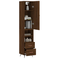 Thumbnail for Highboard Braun Eichen-Optik 34,5x34x180 cm Holzwerkstoff