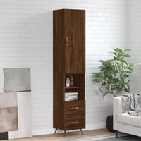Thumbnail for Highboard Braun Eichen-Optik 34,5x34x180 cm Holzwerkstoff