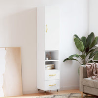 Thumbnail for Highboard Weiß 34,5x34x180 cm Holzwerkstoff