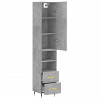 Thumbnail for Highboard Betongrau 34,5x34x180 cm Holzwerkstoff