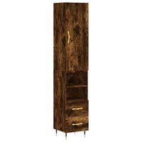 Thumbnail for Highboard Räuchereiche 34,5x34x180 cm Holzwerkstoff