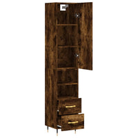 Thumbnail for Highboard Räuchereiche 34,5x34x180 cm Holzwerkstoff