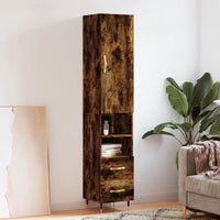 Thumbnail for Highboard Räuchereiche 34,5x34x180 cm Holzwerkstoff