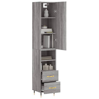 Thumbnail for Highboard Grau Sonoma 34,5x34x180 cm Holzwerkstoff