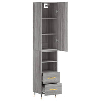 Thumbnail for Highboard Grau Sonoma 34,5x34x180 cm Holzwerkstoff