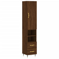 Thumbnail for Highboard Braun Eichen-Optik 34,5x34x180 cm Holzwerkstoff