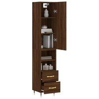 Thumbnail for Highboard Braun Eichen-Optik 34,5x34x180 cm Holzwerkstoff