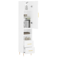 Thumbnail for Highboard Weiß 34,5x34x180 cm Holzwerkstoff