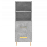 Thumbnail for Highboard Betongrau 34,5x34x180 cm Holzwerkstoff