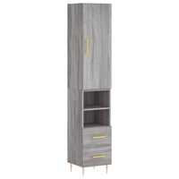 Thumbnail for Highboard Grau Sonoma 34,5x34x180 cm Holzwerkstoff