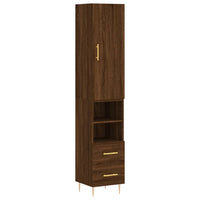 Thumbnail for Highboard Braun Eichen-Optik 34,5x34x180 cm Holzwerkstoff