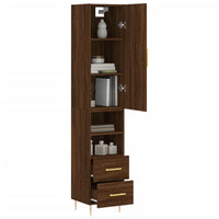 Thumbnail for Highboard Braun Eichen-Optik 34,5x34x180 cm Holzwerkstoff