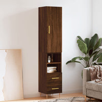 Thumbnail for Highboard Braun Eichen-Optik 34,5x34x180 cm Holzwerkstoff