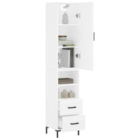 Thumbnail for Highboard Weiß 34,5x34x180 cm Holzwerkstoff