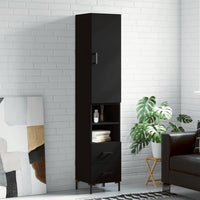 Thumbnail for Highboard Schwarz 34,5x34x180 cm Holzwerkstoff