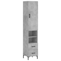 Thumbnail for Highboard Betongrau 34,5x34x180 cm Holzwerkstoff