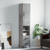 Thumbnail for Highboard Betongrau 34,5x34x180 cm Holzwerkstoff