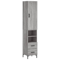 Thumbnail for Highboard Grau Sonoma 34,5x34x180 cm Holzwerkstoff