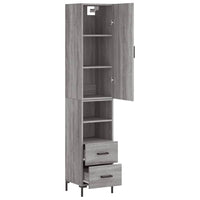 Thumbnail for Highboard Grau Sonoma 34,5x34x180 cm Holzwerkstoff