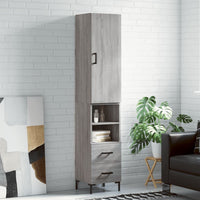 Thumbnail for Highboard Grau Sonoma 34,5x34x180 cm Holzwerkstoff