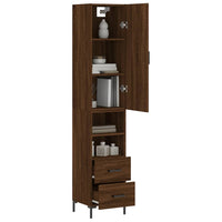 Thumbnail for Highboard Braun Eichen-Optik 34,5x34x180 cm Holzwerkstoff
