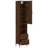 Thumbnail for Highboard Braun Eichen-Optik 34,5x34x180 cm Holzwerkstoff
