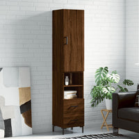 Thumbnail for Highboard Braun Eichen-Optik 34,5x34x180 cm Holzwerkstoff