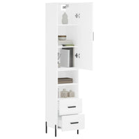 Thumbnail for Highboard Weiß 34,5x34x180 cm Holzwerkstoff