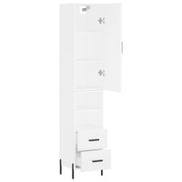Thumbnail for Highboard Weiß 34,5x34x180 cm Holzwerkstoff