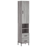 Thumbnail for Highboard Grau Sonoma 34,5x34x180 cm Holzwerkstoff