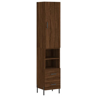 Thumbnail for Highboard Braun Eichen-Optik 34,5x34x180 cm Holzwerkstoff