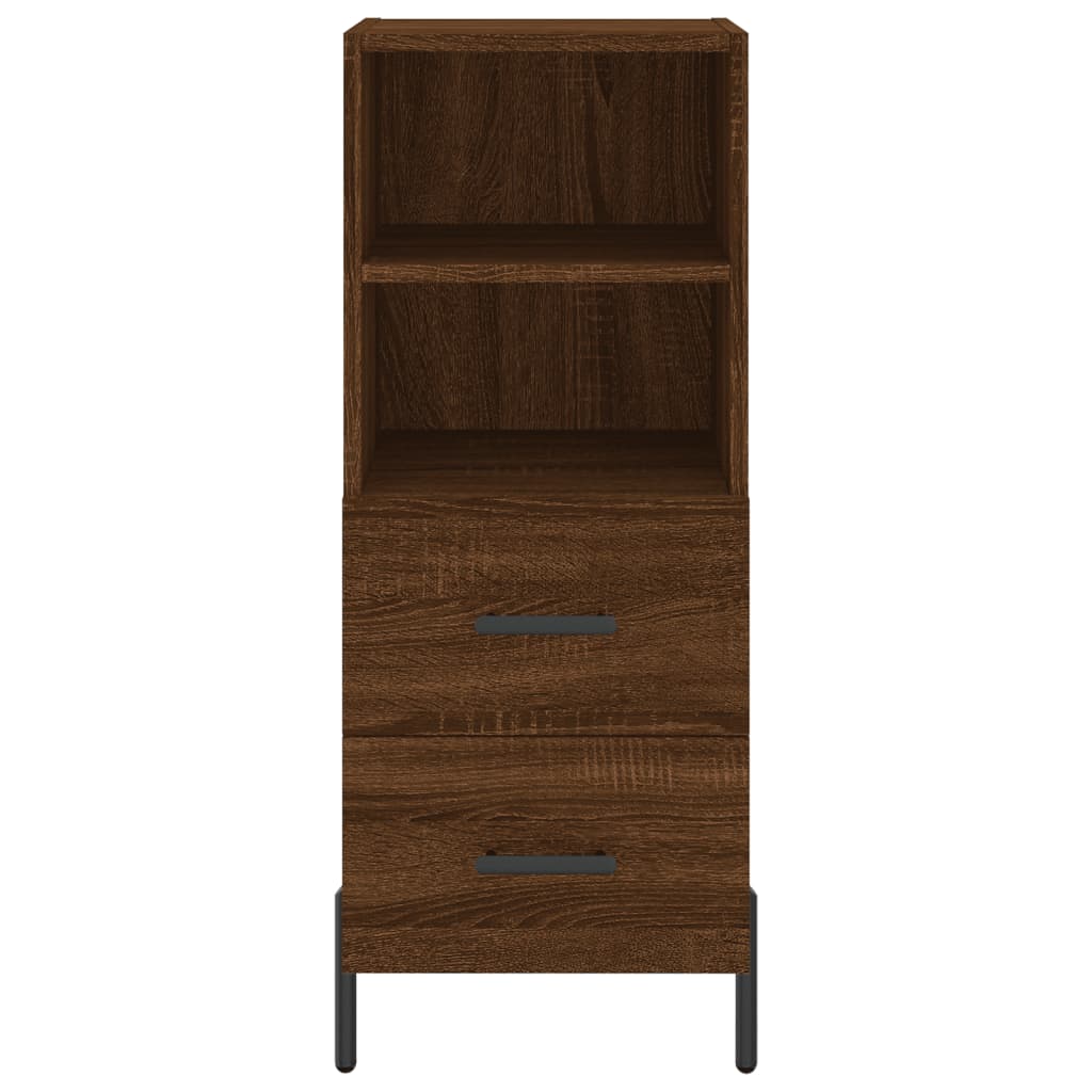 Highboard Braun Eichen-Optik 34,5x34x180 cm Holzwerkstoff