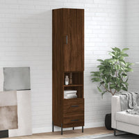 Thumbnail for Highboard Braun Eichen-Optik 34,5x34x180 cm Holzwerkstoff