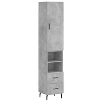 Thumbnail for Highboard Betongrau 34,5x34x180 cm Holzwerkstoff