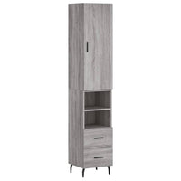 Thumbnail for Highboard Grau Sonoma 34,5x34x180 cm Holzwerkstoff