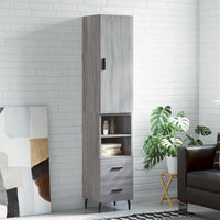 Thumbnail for Highboard Grau Sonoma 34,5x34x180 cm Holzwerkstoff