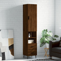 Thumbnail for Highboard Braun Eichen-Optik 34,5x34x180 cm Holzwerkstoff