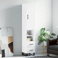 Thumbnail for Highboard Weiß 34,5x34x180 cm Holzwerkstoff
