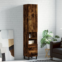 Thumbnail for Highboard Räuchereiche 34,5x34x180 cm Holzwerkstoff