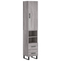 Thumbnail for Highboard Grau Sonoma 34,5x34x180 cm Holzwerkstoff