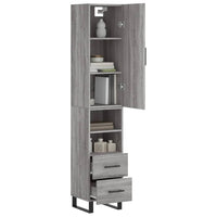 Thumbnail for Highboard Grau Sonoma 34,5x34x180 cm Holzwerkstoff