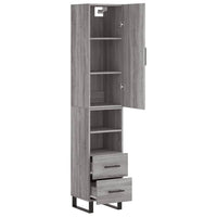 Thumbnail for Highboard Grau Sonoma 34,5x34x180 cm Holzwerkstoff