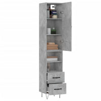 Thumbnail for Highboard Betongrau 34,5x34x180 cm Holzwerkstoff