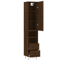 Thumbnail for Highboard Braun Eichen-Optik 34,5x34x180 cm Holzwerkstoff