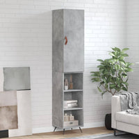 Thumbnail for Highboard Betongrau 34,5x34x180 cm Holzwerkstoff