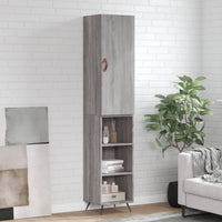 Thumbnail for Highboard Grau Sonoma 34,5x34x180 cm Holzwerkstoff