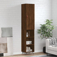 Thumbnail for Highboard Braun Eichen-Optik 34,5x34x180 cm Holzwerkstoff