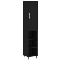Thumbnail for Highboard Schwarz 34,5x34x180 cm Holzwerkstoff
